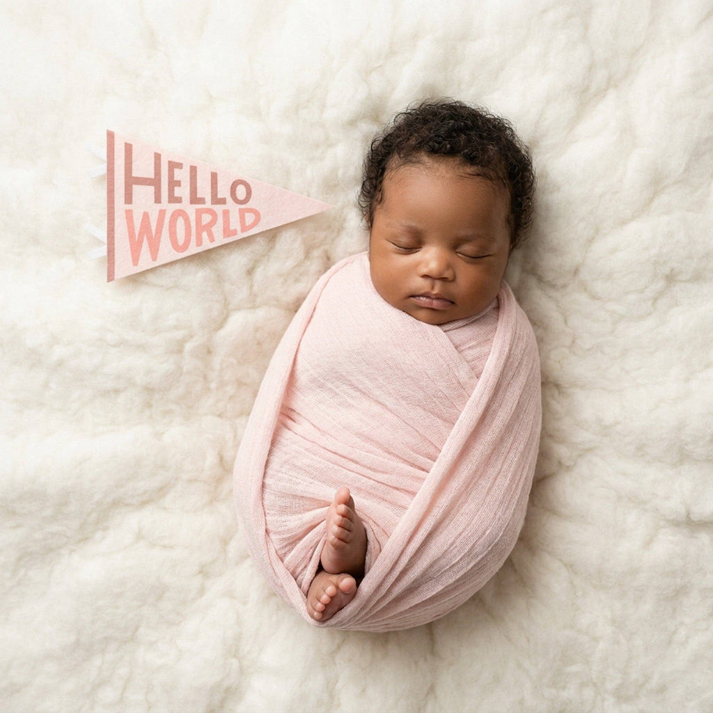 Blushing Meadow Baby Milestone Pennant