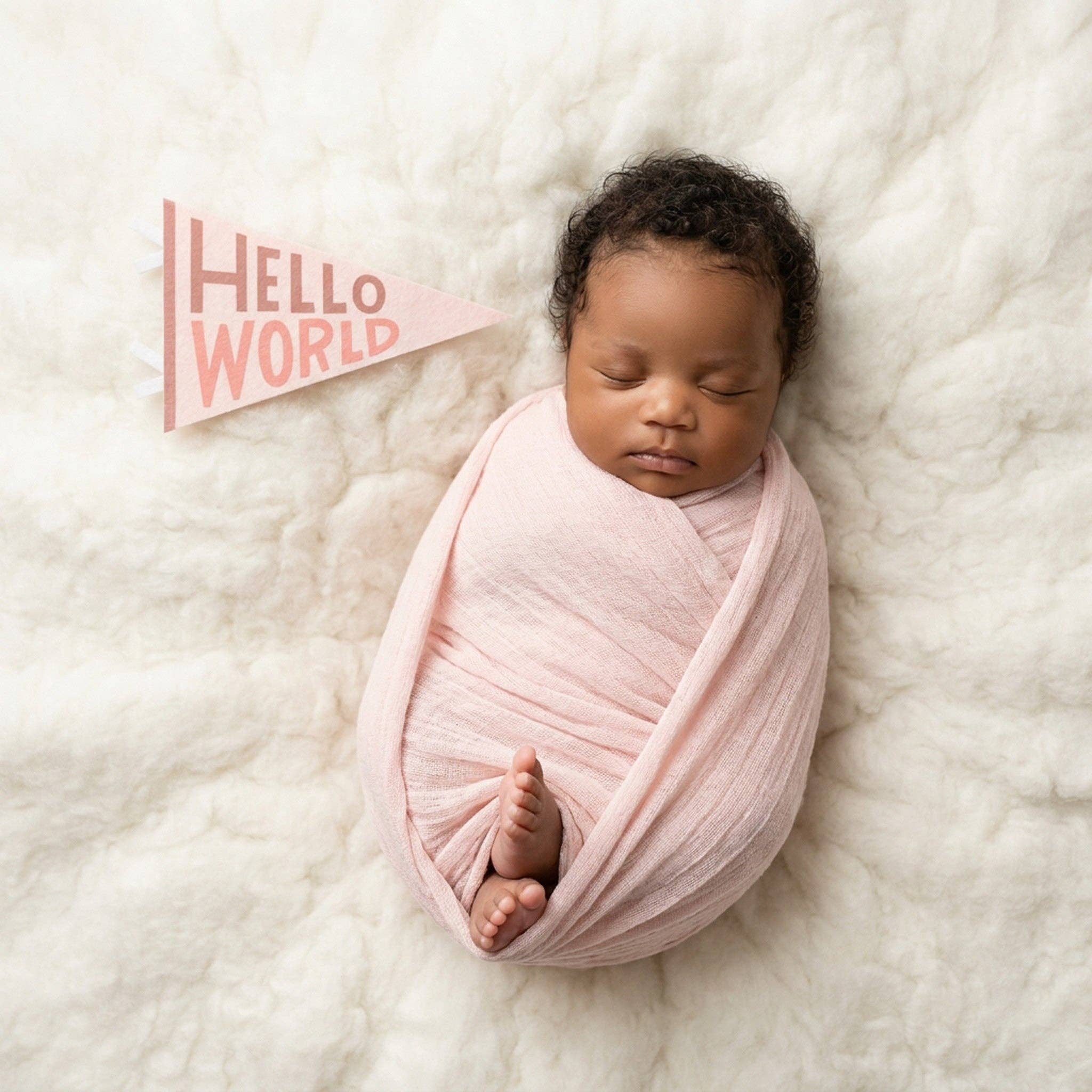 Blushing Meadow Baby Milestone Pennant