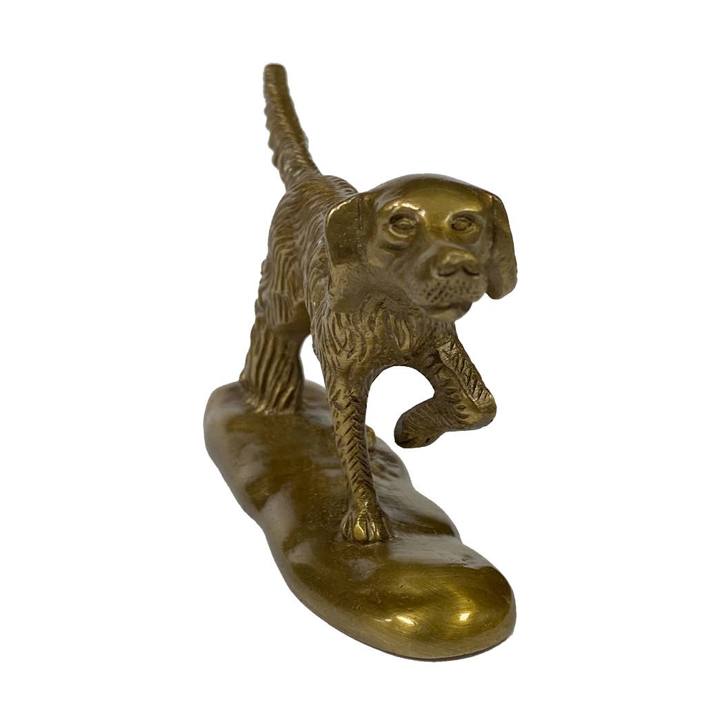 Solid Brass Pointer Dog Paperweight | In Shoppe Pickup Only