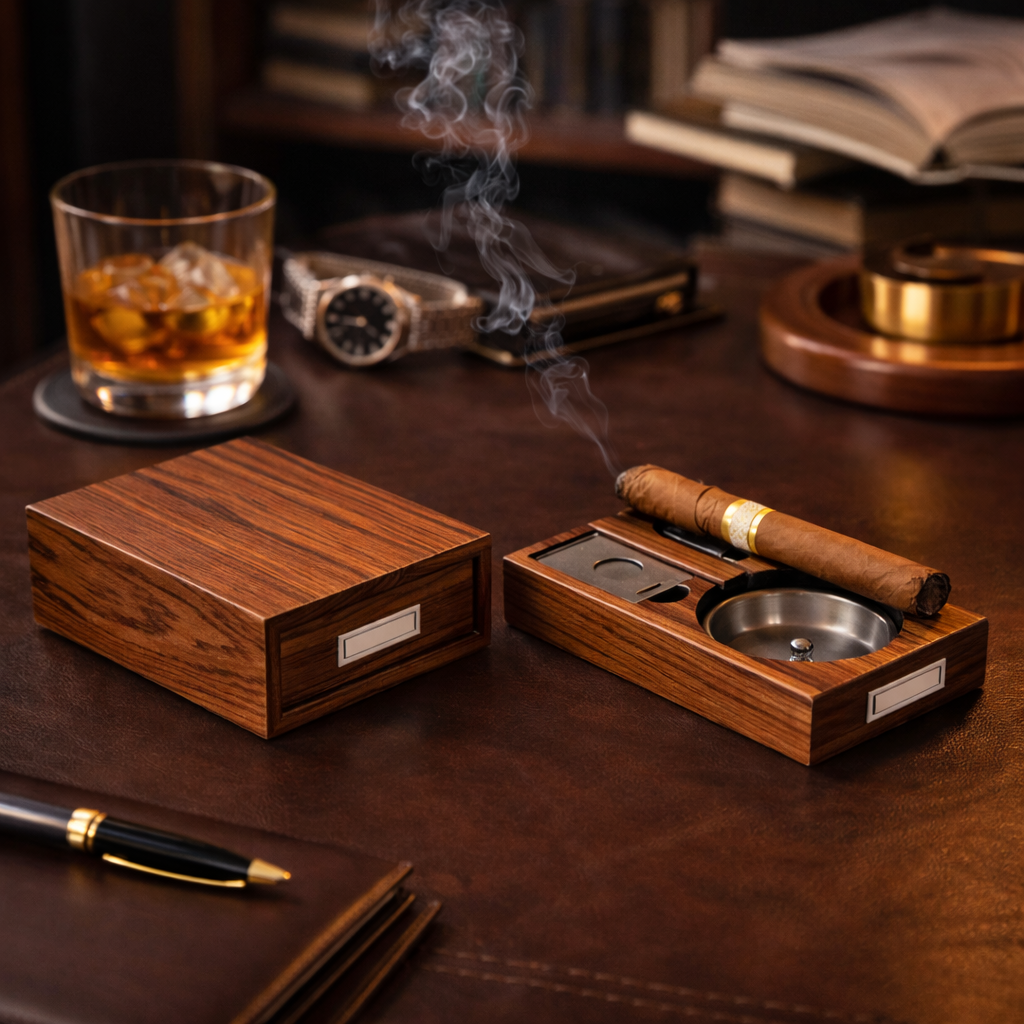 Olive wood Ashtray | In Shoppe Pickup Only