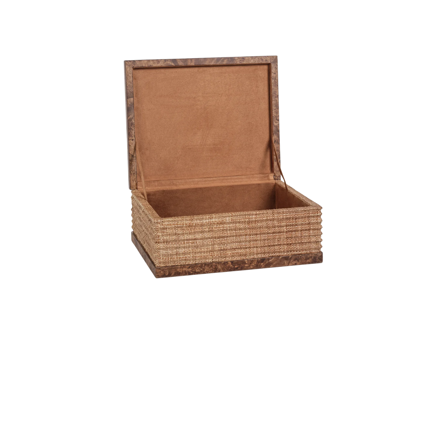Rosso Burlwood & Raffia Box | In Shoppe Pickup Only