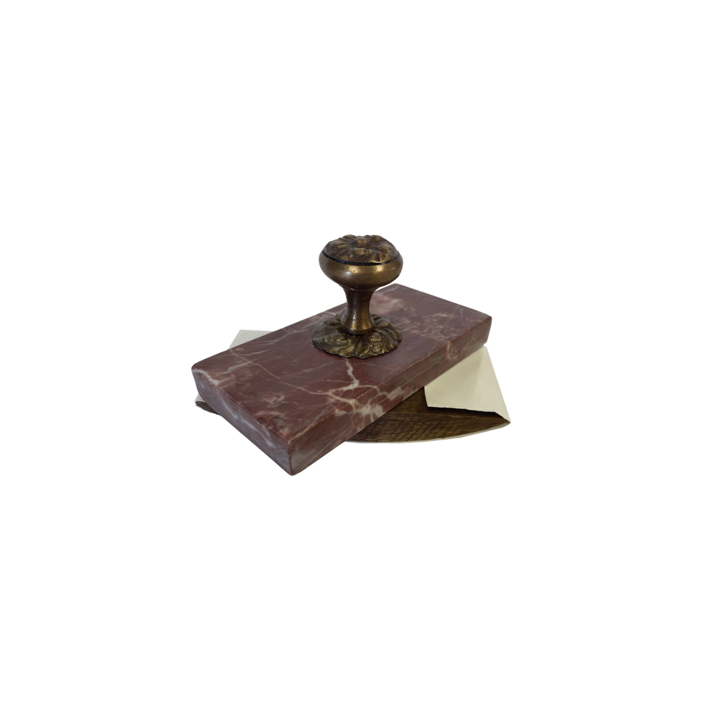 Red Granite Vintage Ink Blotter