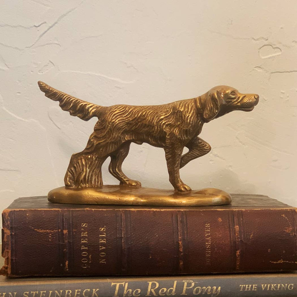 Solid Brass Pointer Dog Paperweight | In Shoppe Pickup Only