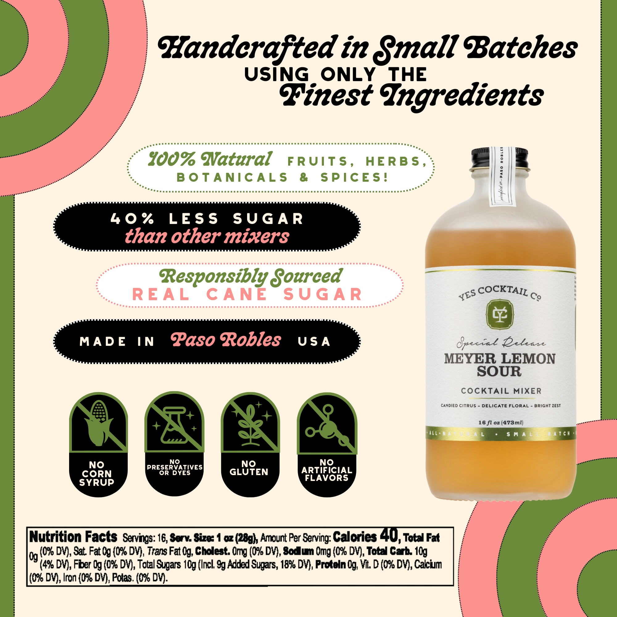 Meyer Lemon Sour Cocktail Mixer | In Shoppe Pickup Only