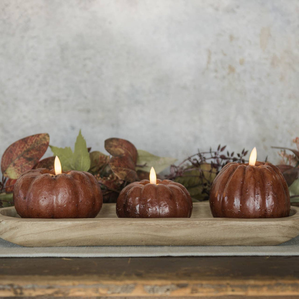 Bronze Tall Pumpkin Candle