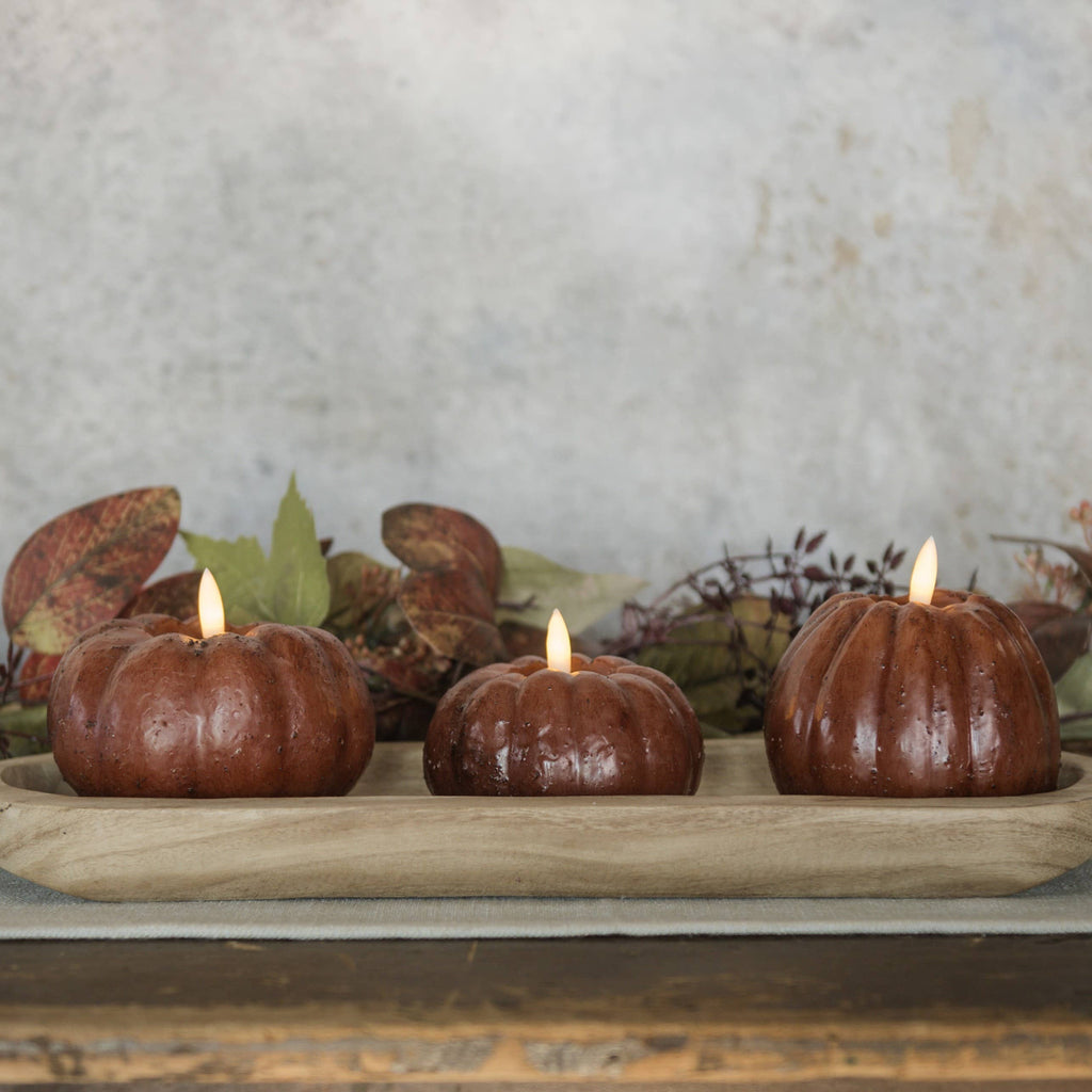 Bronze Tall Pumpkin Candle