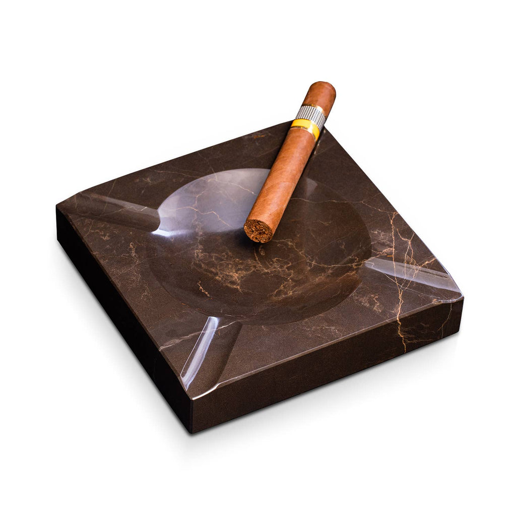 Marble Four Cigar Ashtray | Brown | In Shoppe Pickup Only