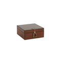 Square Leather & Brass Box | In Shoppe Pickup Only