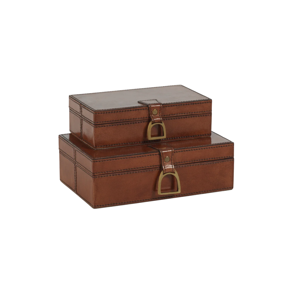 Leather & Brass Box | In Shoppe Pickup Only