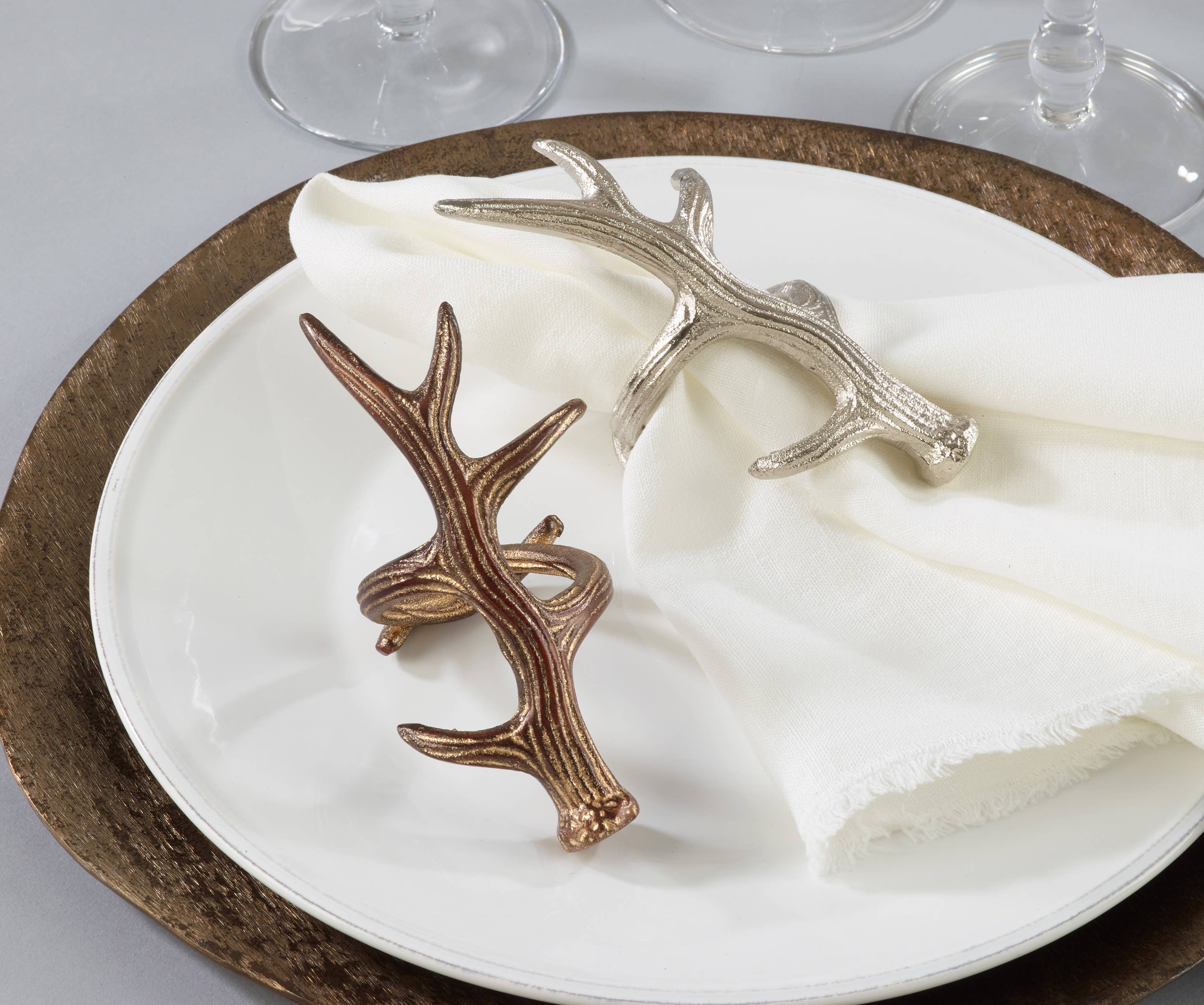 Bronze Antler Napkin Ring