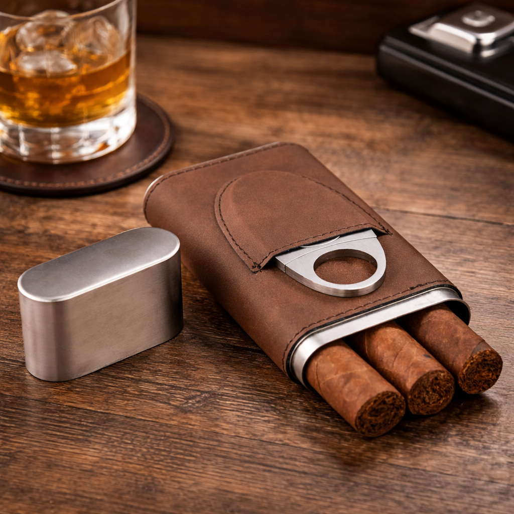 Harrison Cigar Case & Cutter