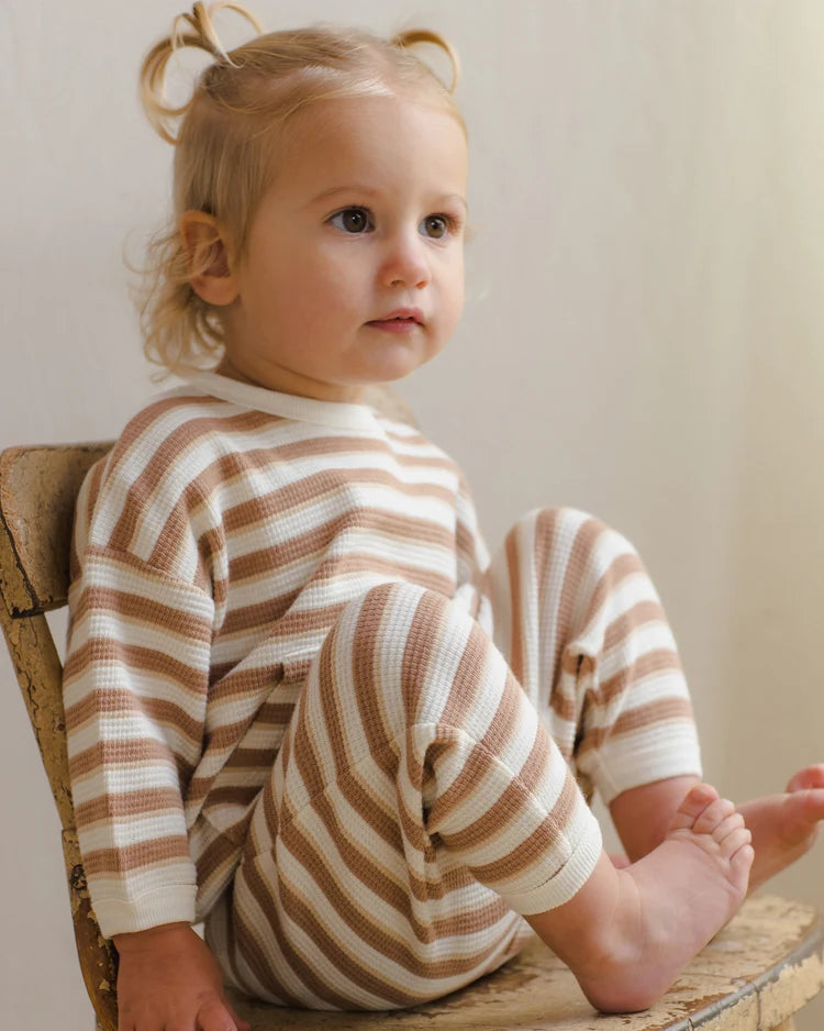 Waffle Slouch Set | Spice Stripe