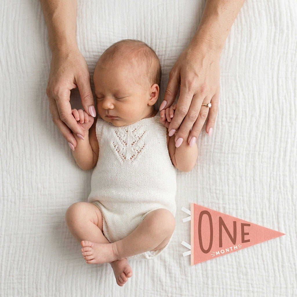 Blushing Meadow Baby Milestone Pennant