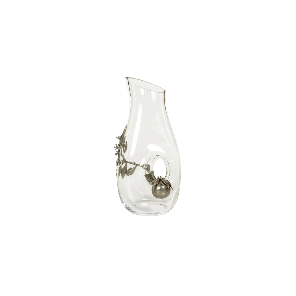 Lemon Pewter and Glass Off-Center Pitcher | In Shoppe Pickup Only