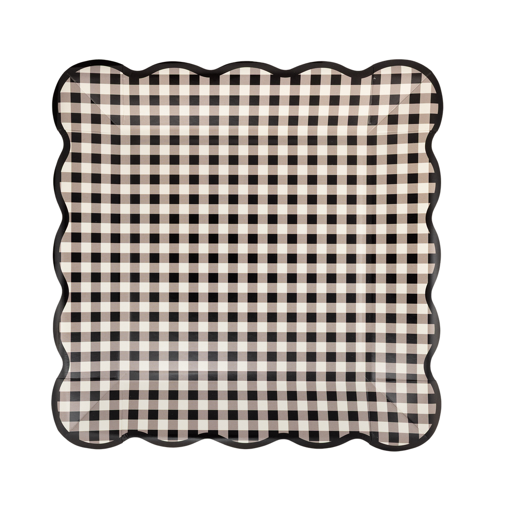 Gingham Plate Set | Black