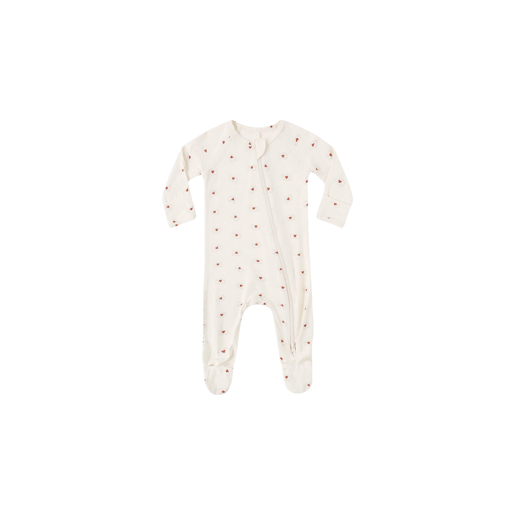 Bamboo Zip Footie | Valentine
