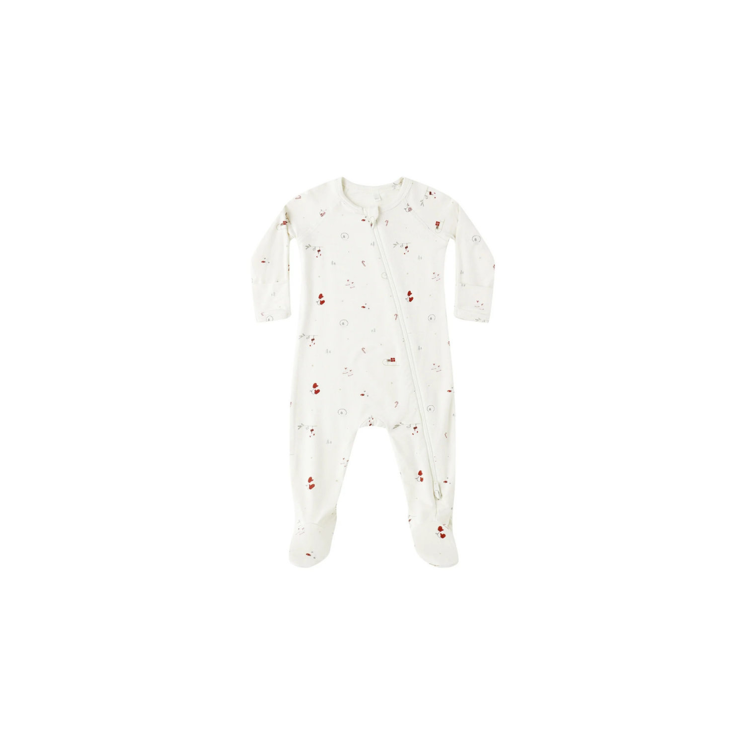 Bamboo Zip Footie | Winter Wonderland