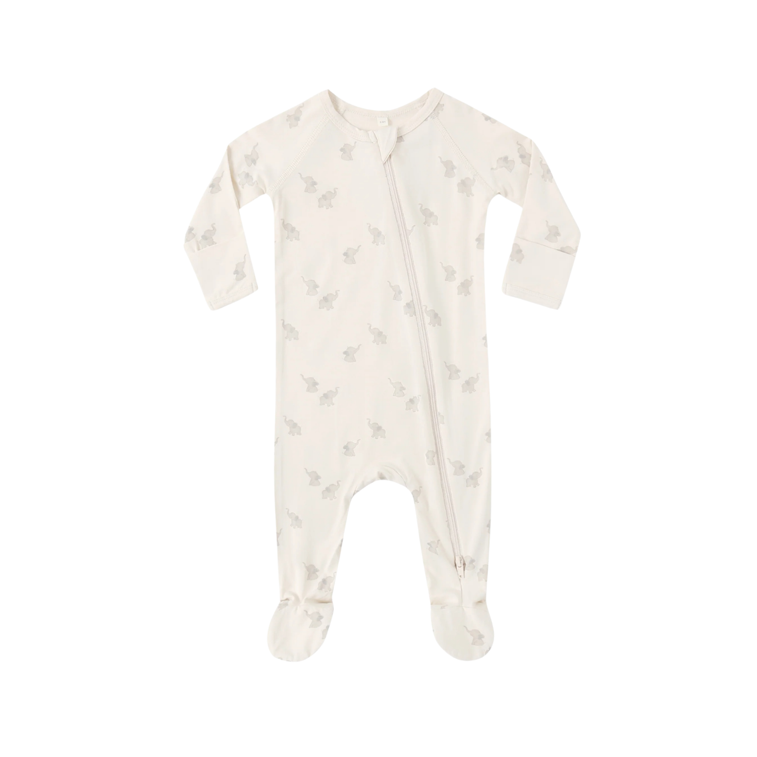 Bamboo Zip Footie l Elephants