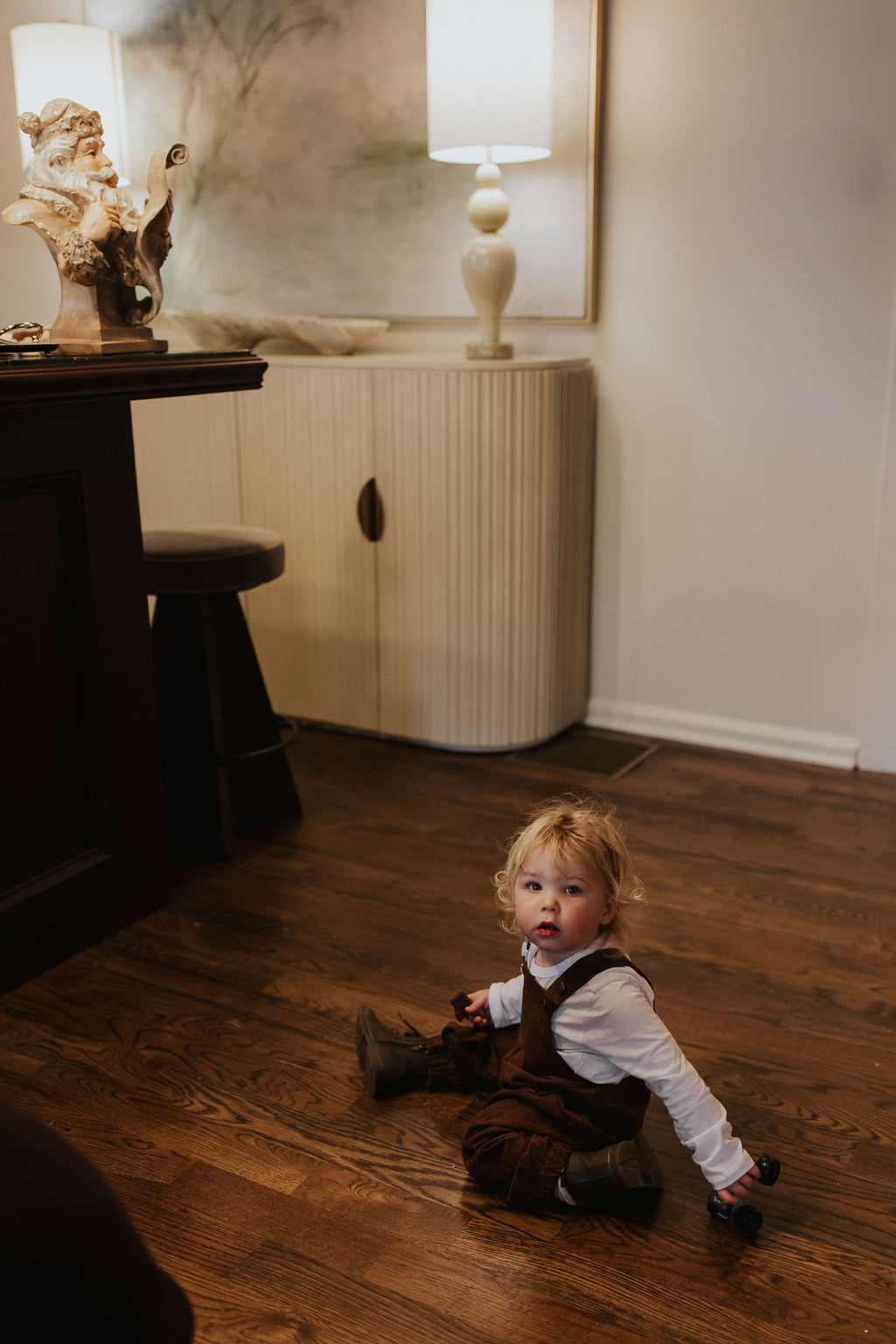 Cargo Baby Overall l Brown Plaid