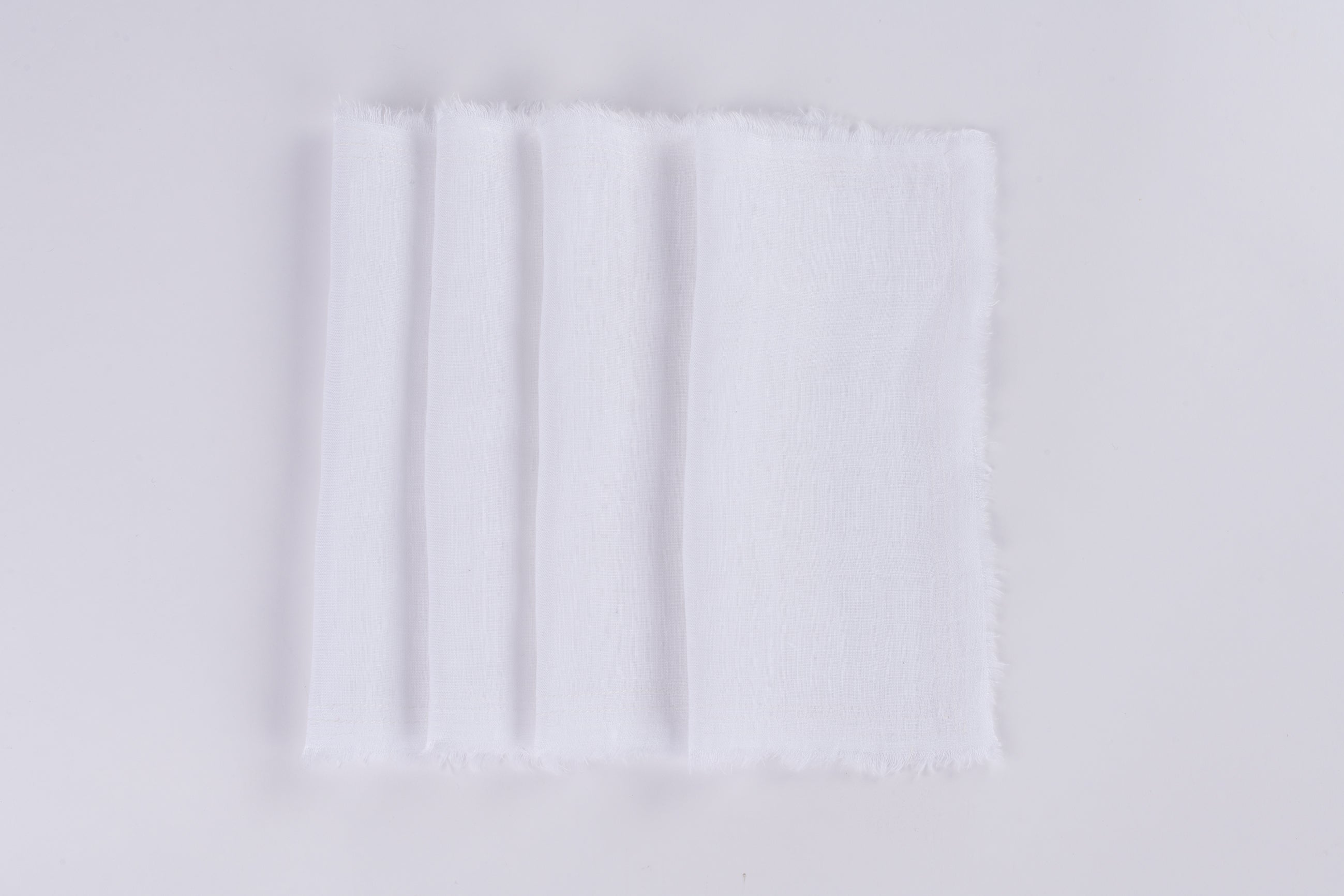 Brisbane Linen Cocktail Napkin Set | White