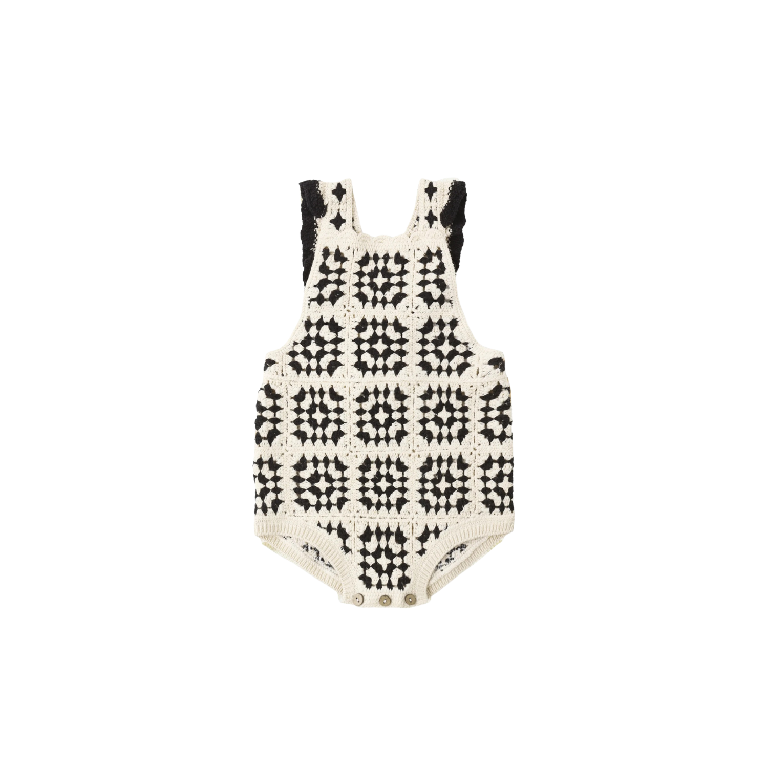 Crochet Romper | Black & White