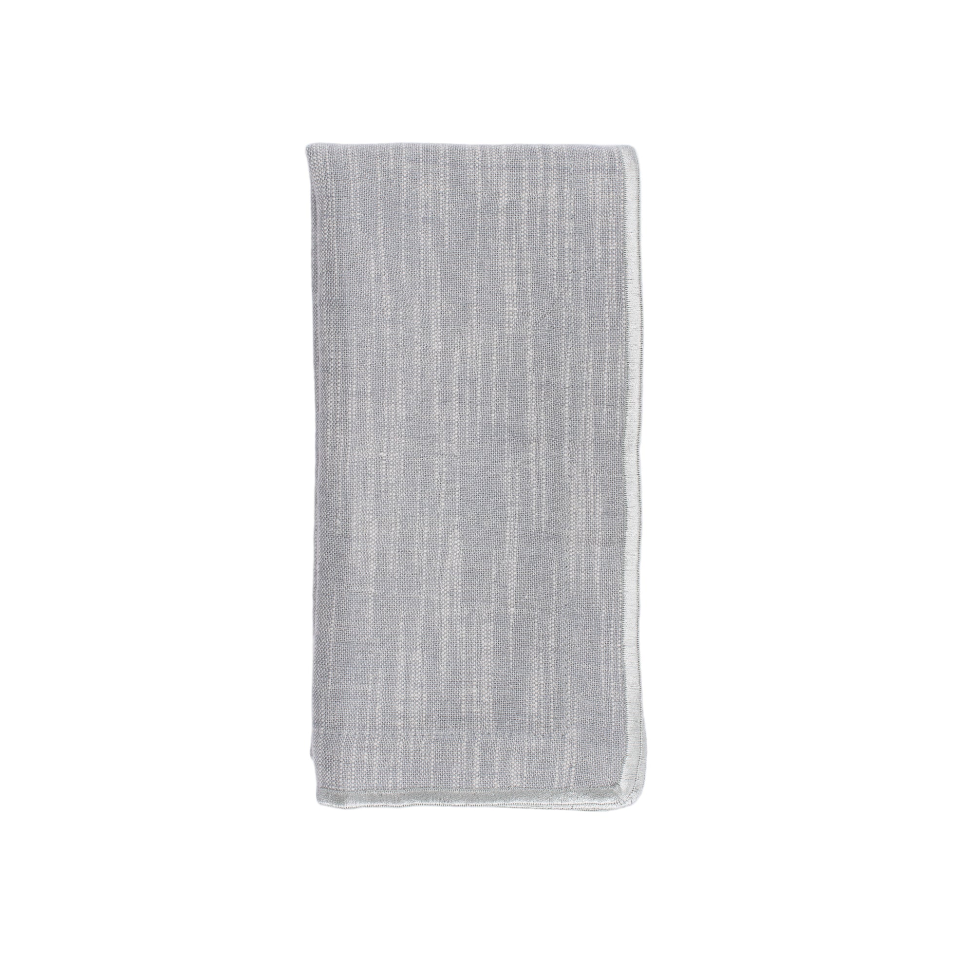 Gray textured blanket on a white background