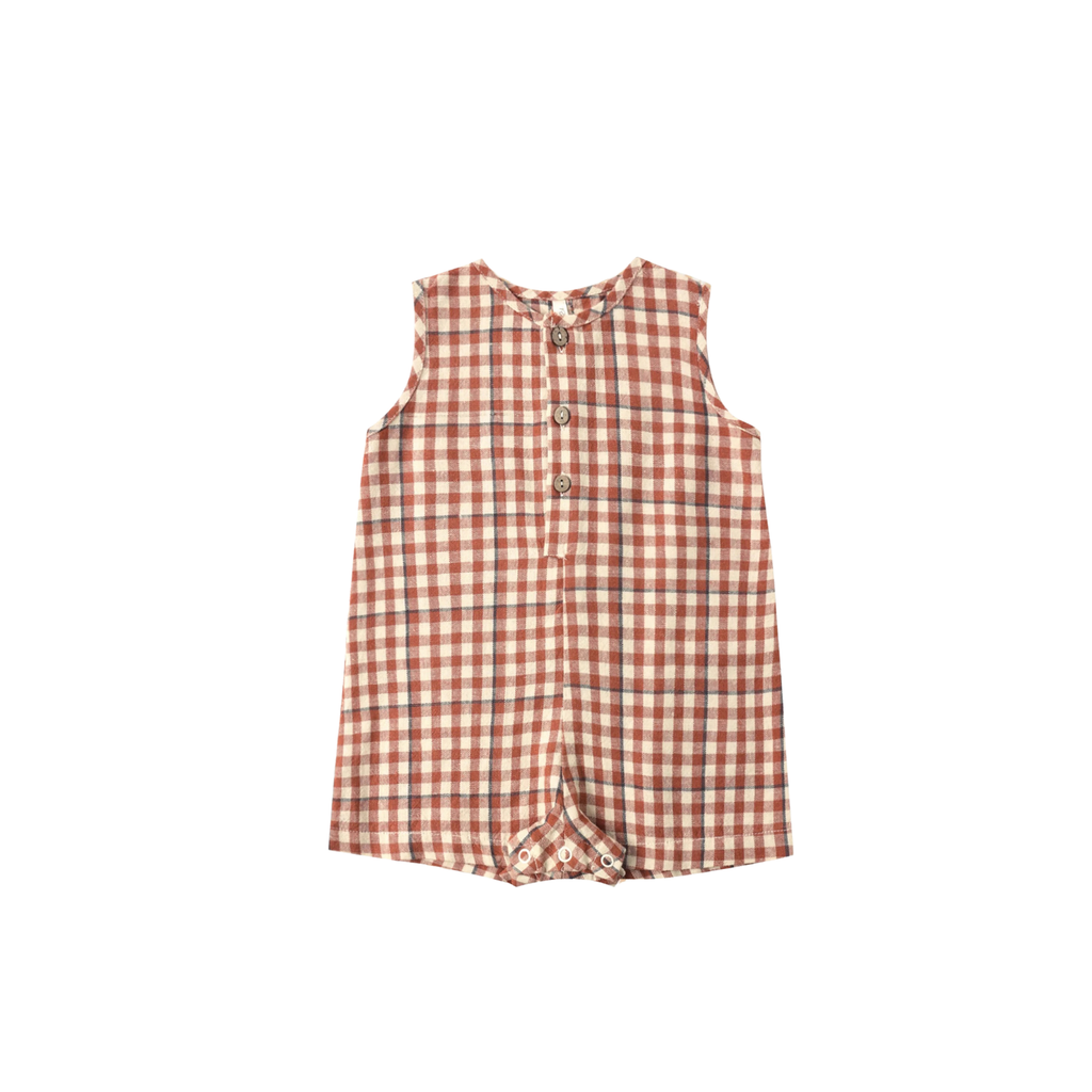 Maverick Romper | Poppy Gingham