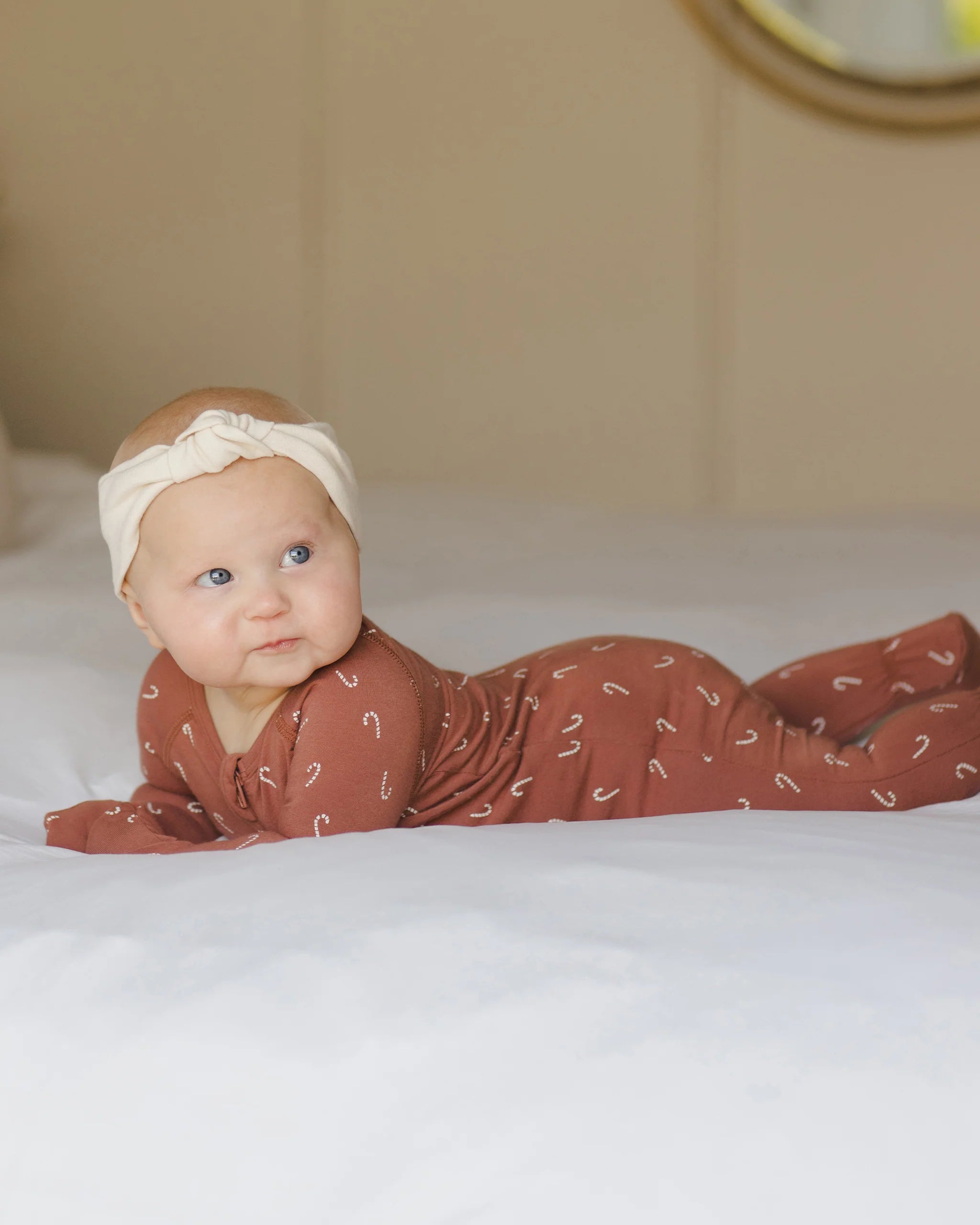 Bamboo Zip Footie | Candy Canes