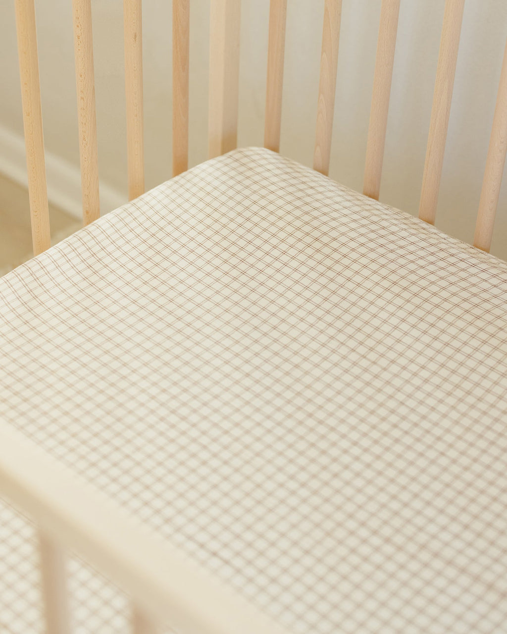 Woven Crib Sheet l Cedar Check