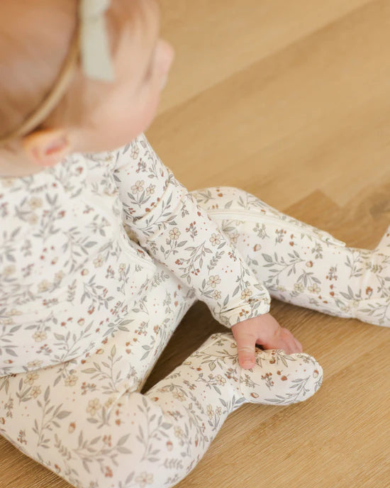 Bamboo Zip Footie l Woodland