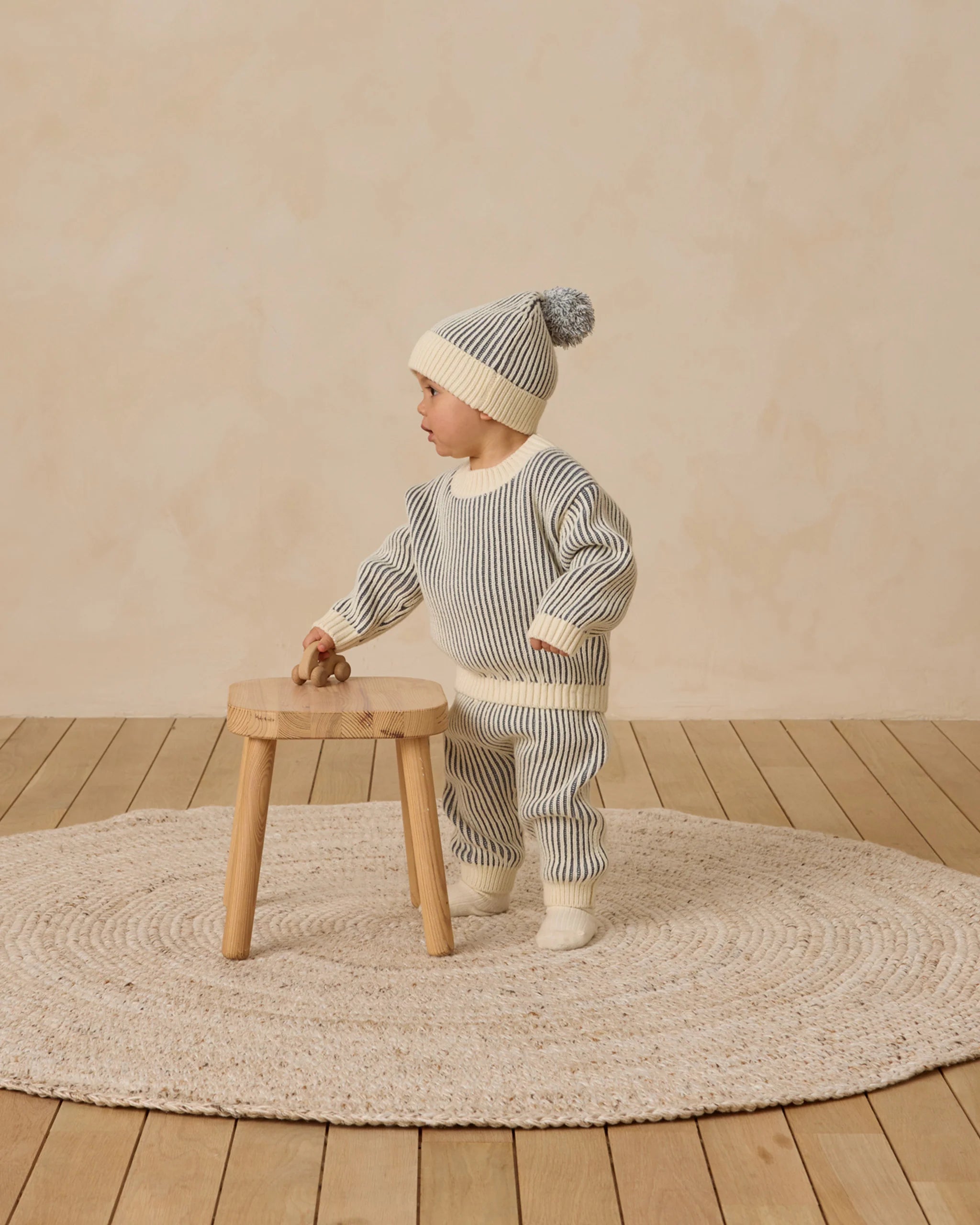 Chunky Knit Pant l Ocean