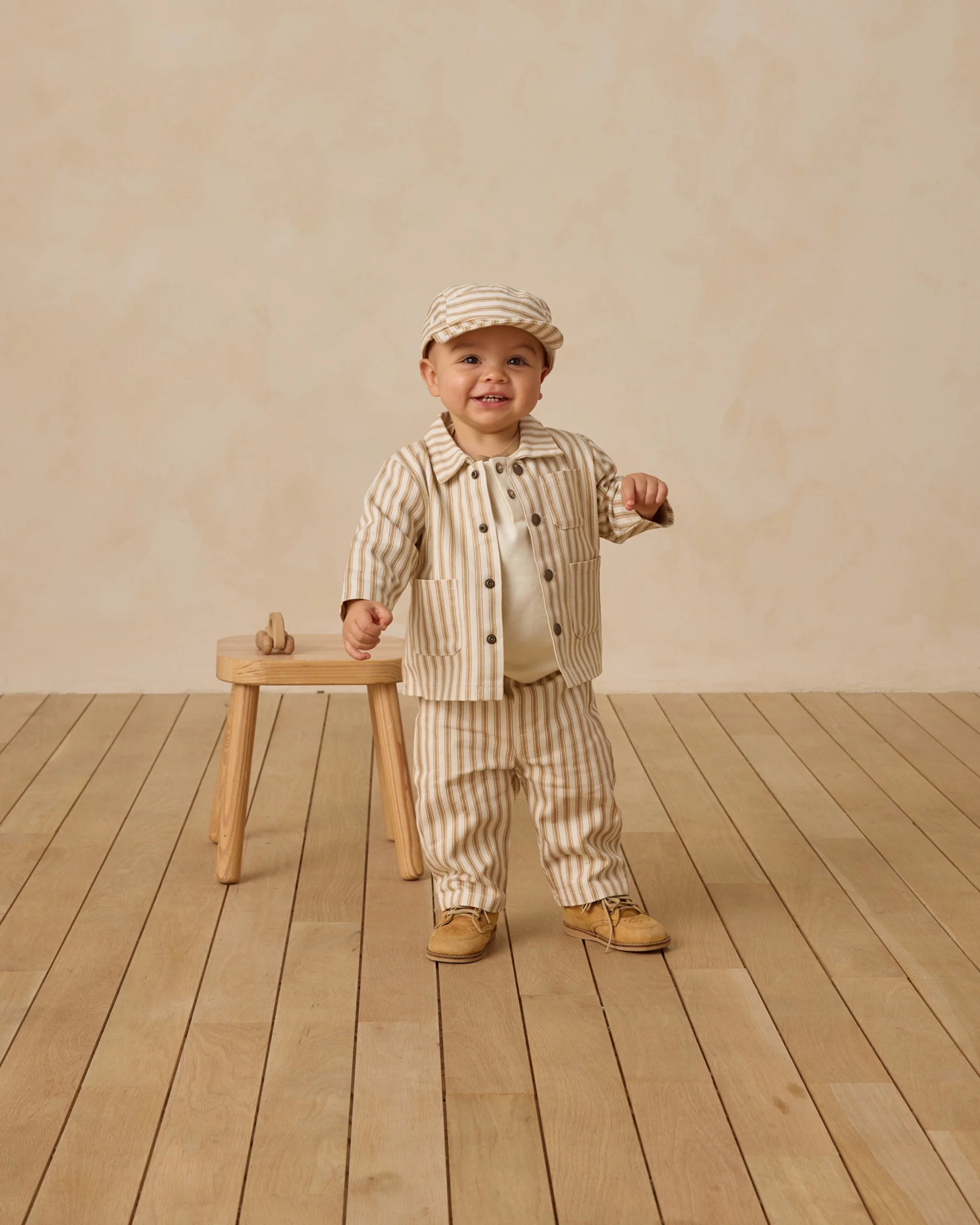 Grayson Pant l Gold Pinstripe