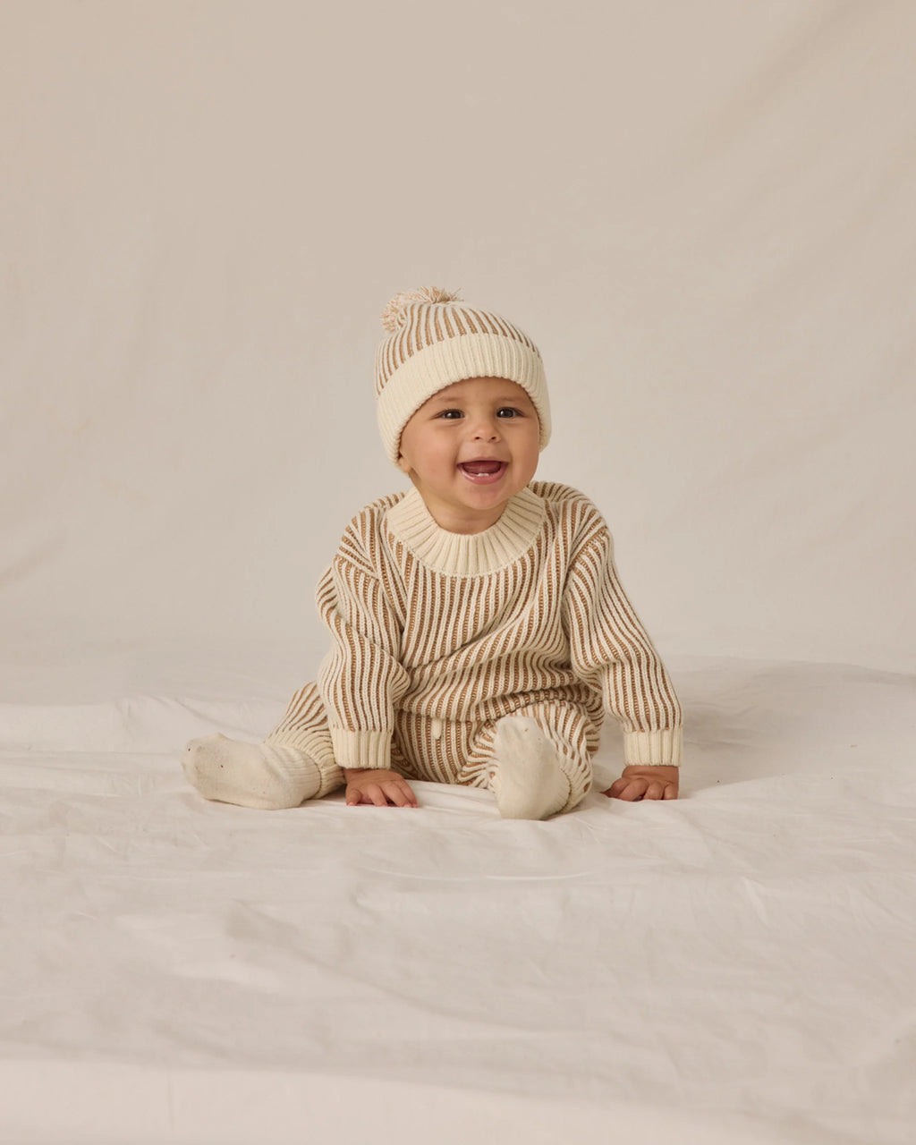 Chunky Knit Pant l Gold