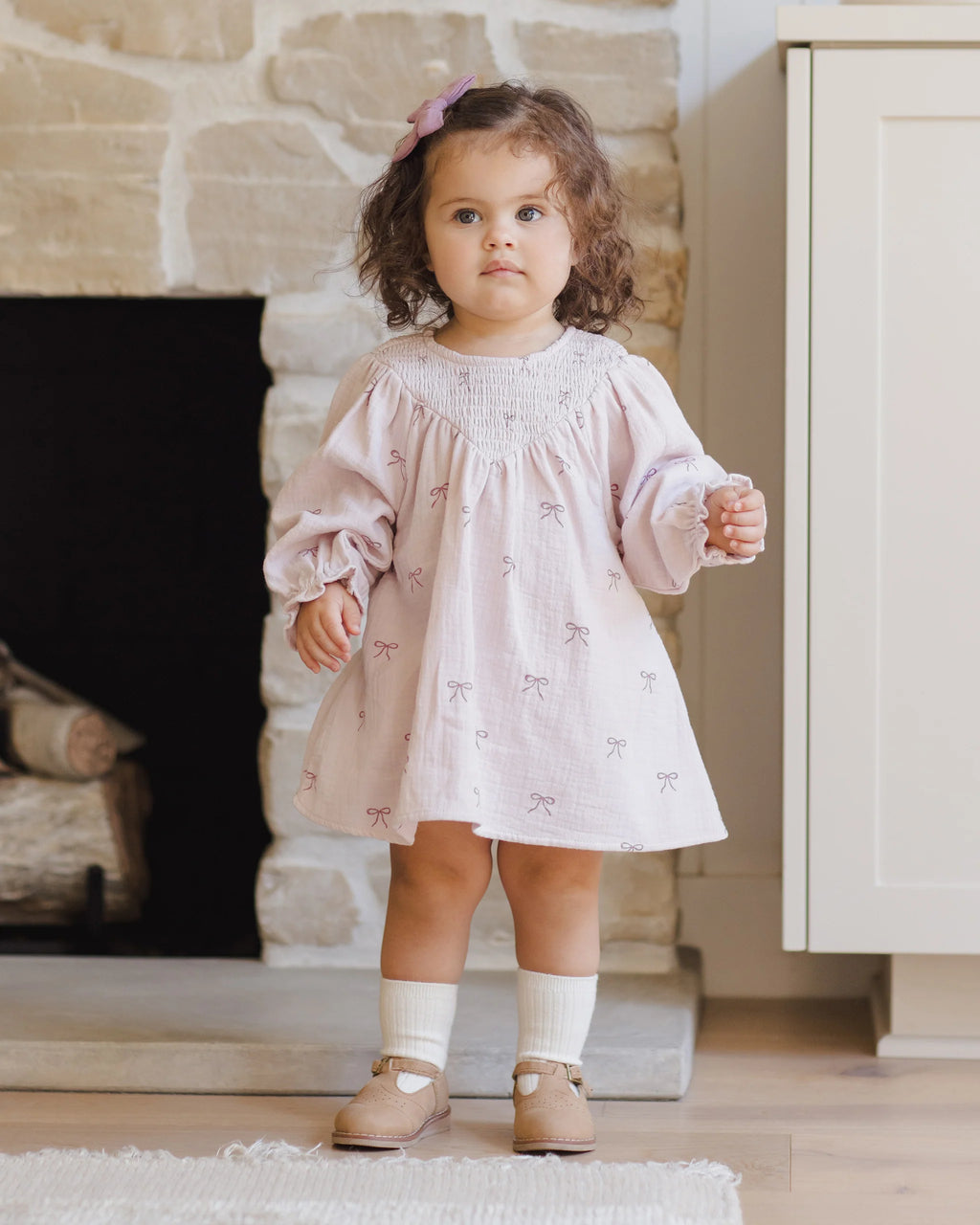 V Smocked Dress l Bows