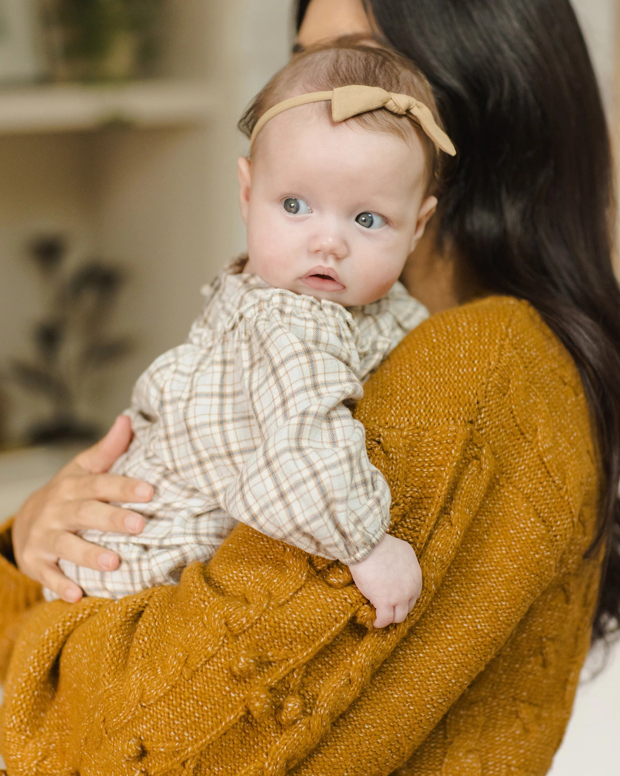 Mia Top + Bloomer Set l Blue Plaid