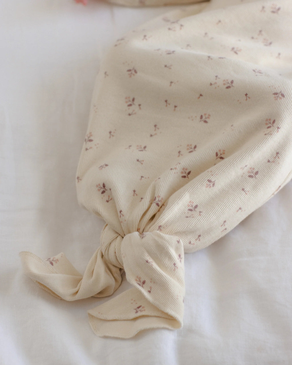 Knotted Baby Gown & Hat Set | Fall Ditsy
