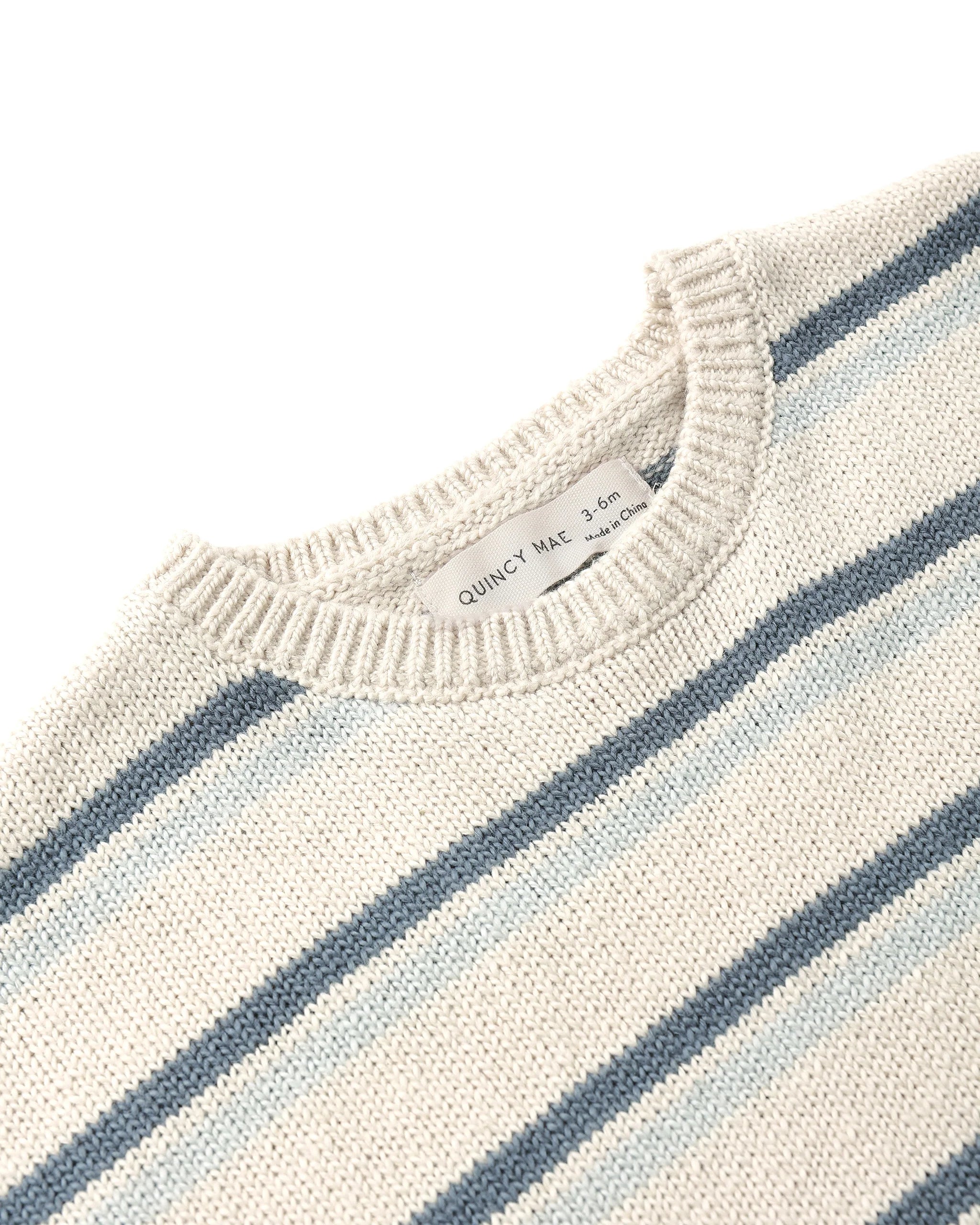 Relaxed Summer Knit Set | Ocean Stripe
