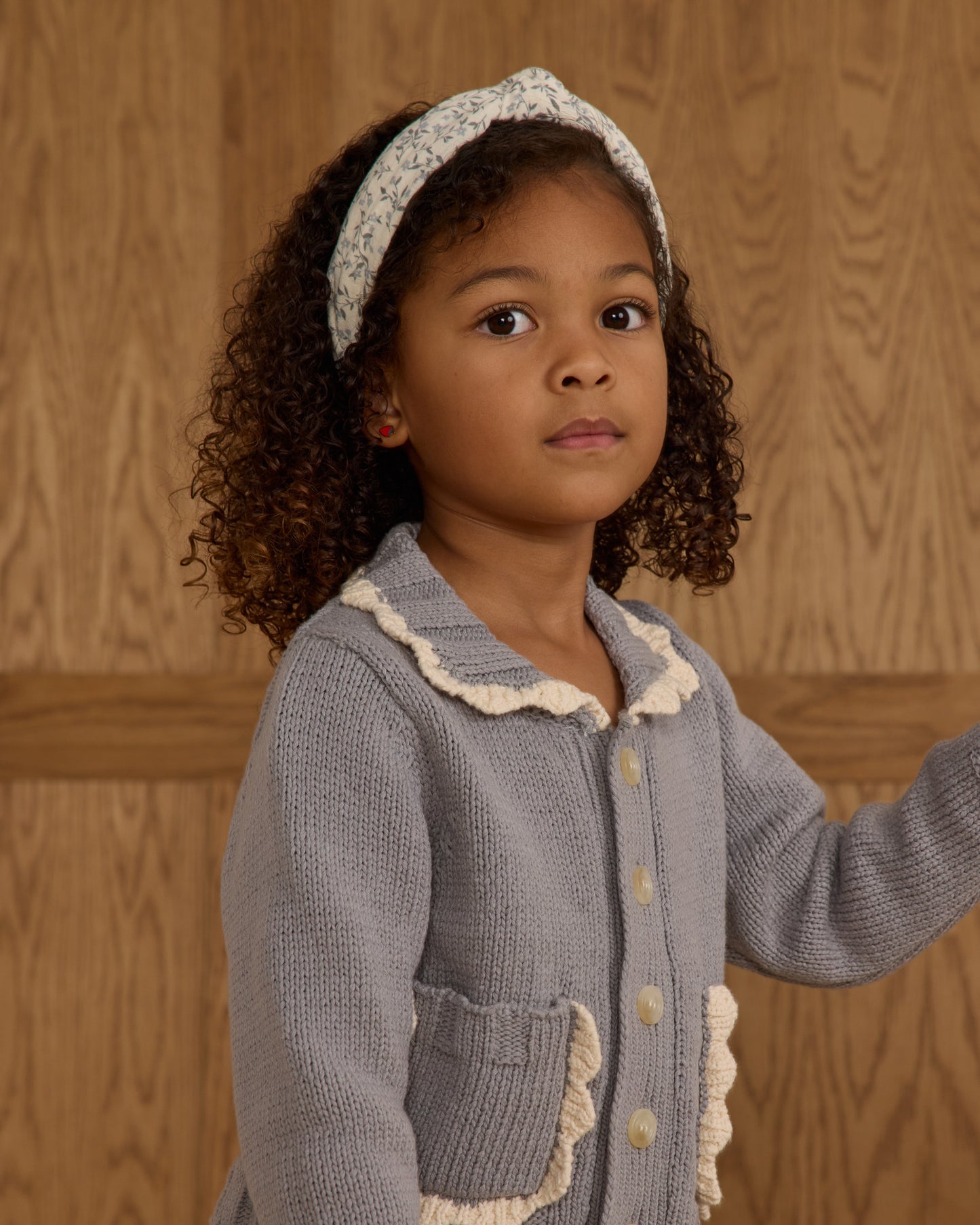 Collared Cardigan l Dusty Blue