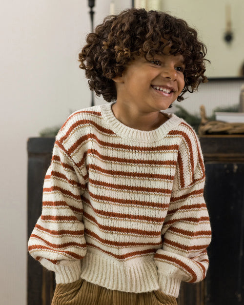 Aspen Sweater l Ruby Stripe