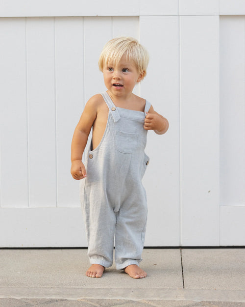 Baby Overall Heathered | Light Blue