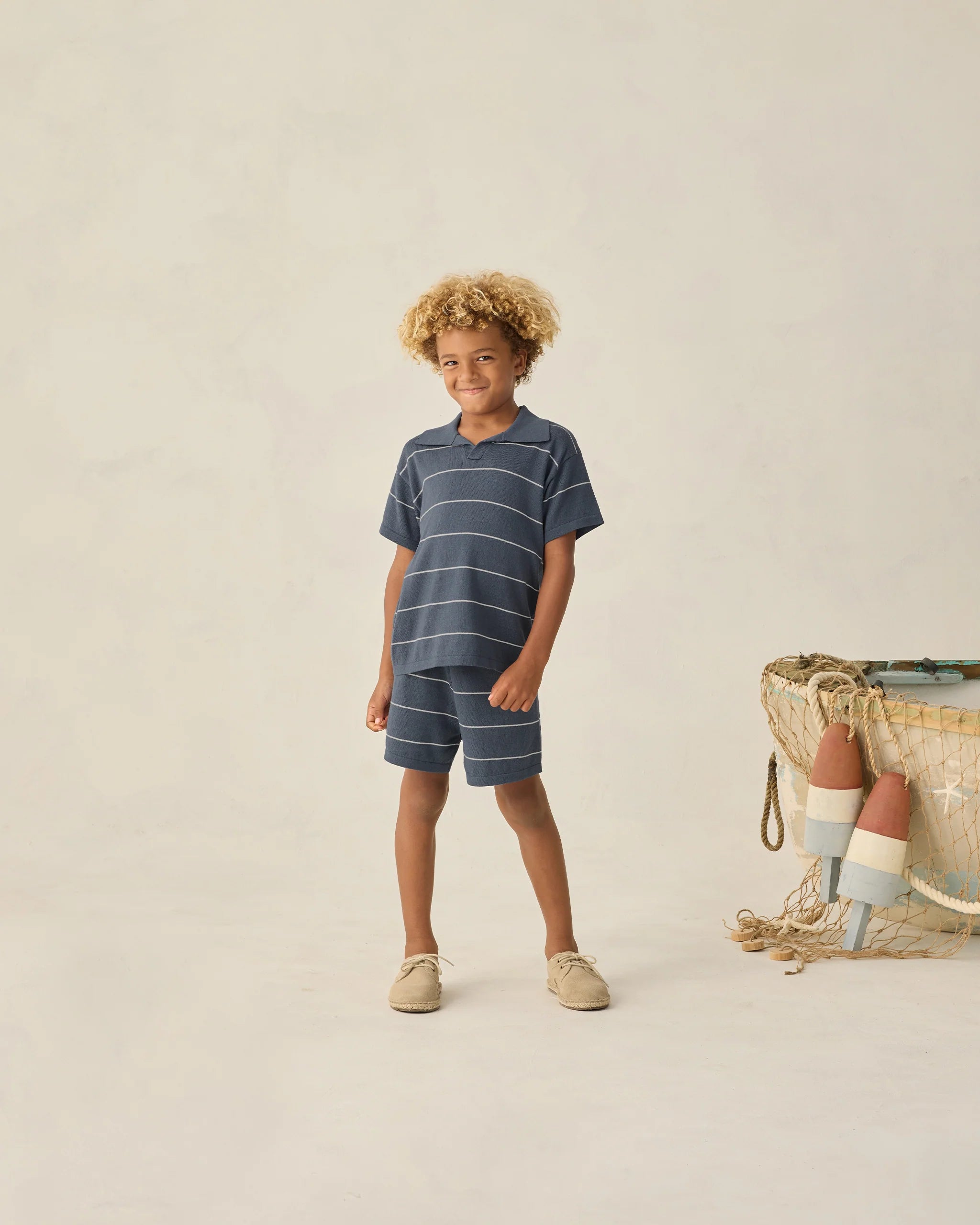 Chandler Knit Short | Navy Stripe