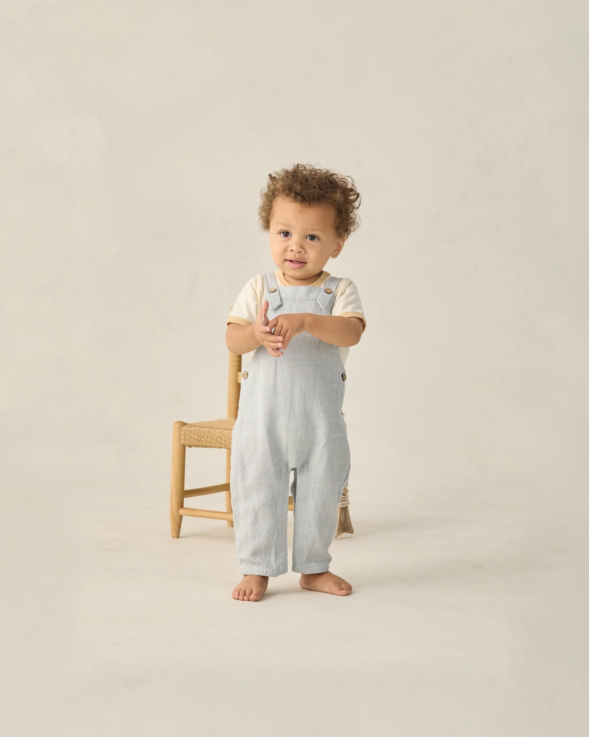 Baby Overall Heathered | Light Blue