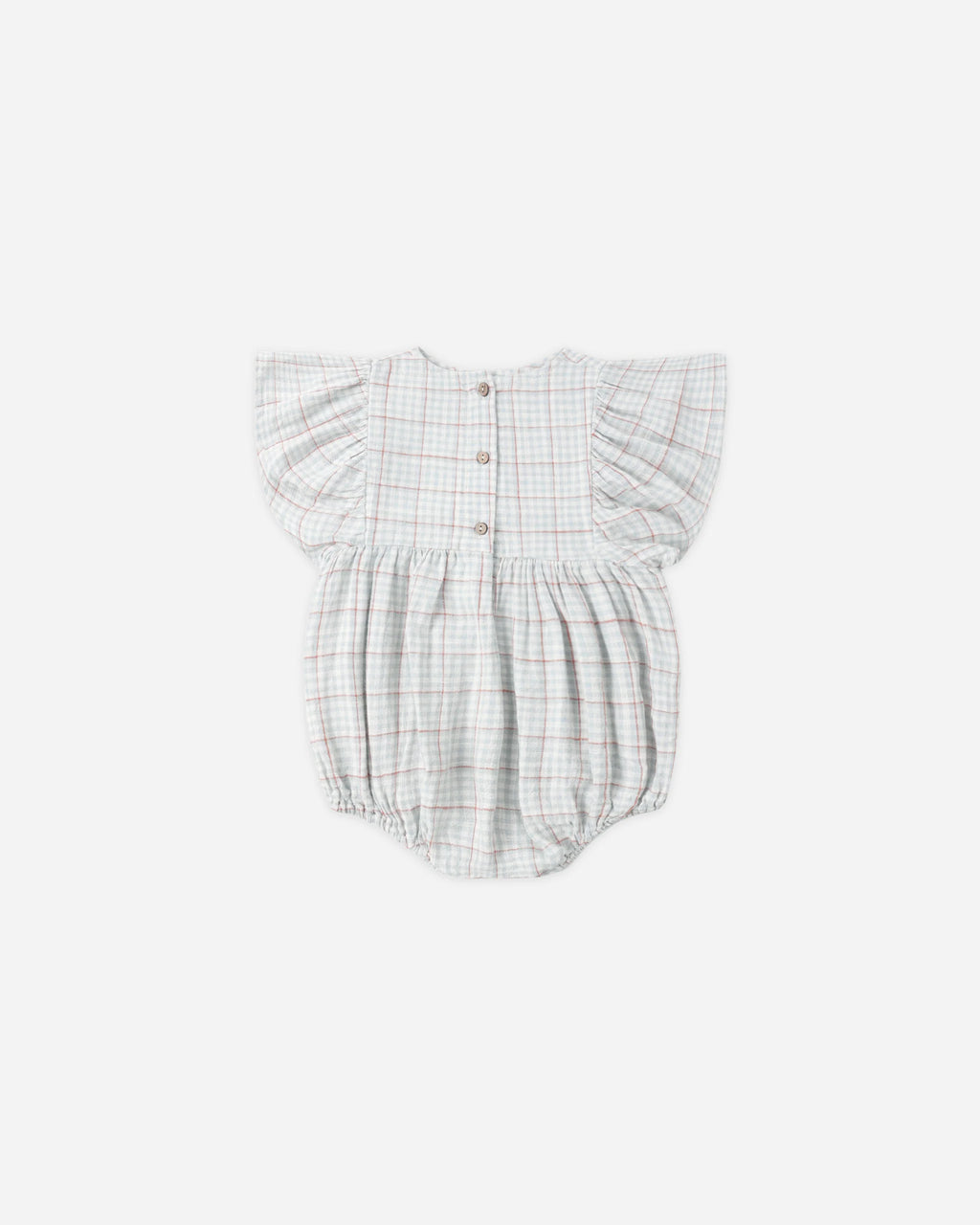 Kalea Romper | Light Blue Plaid