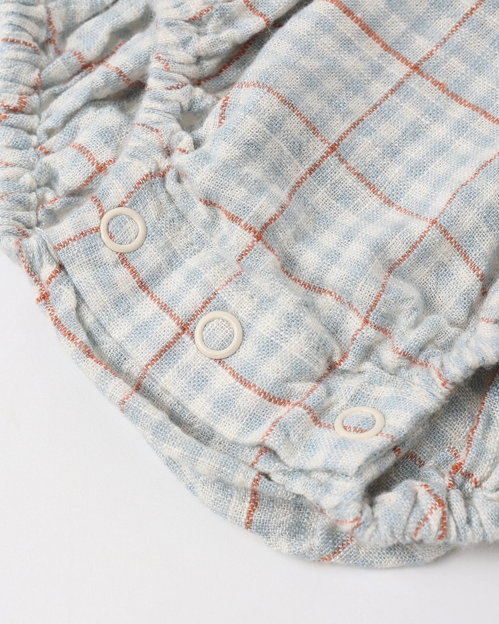 Kalea Romper | Light Blue Plaid