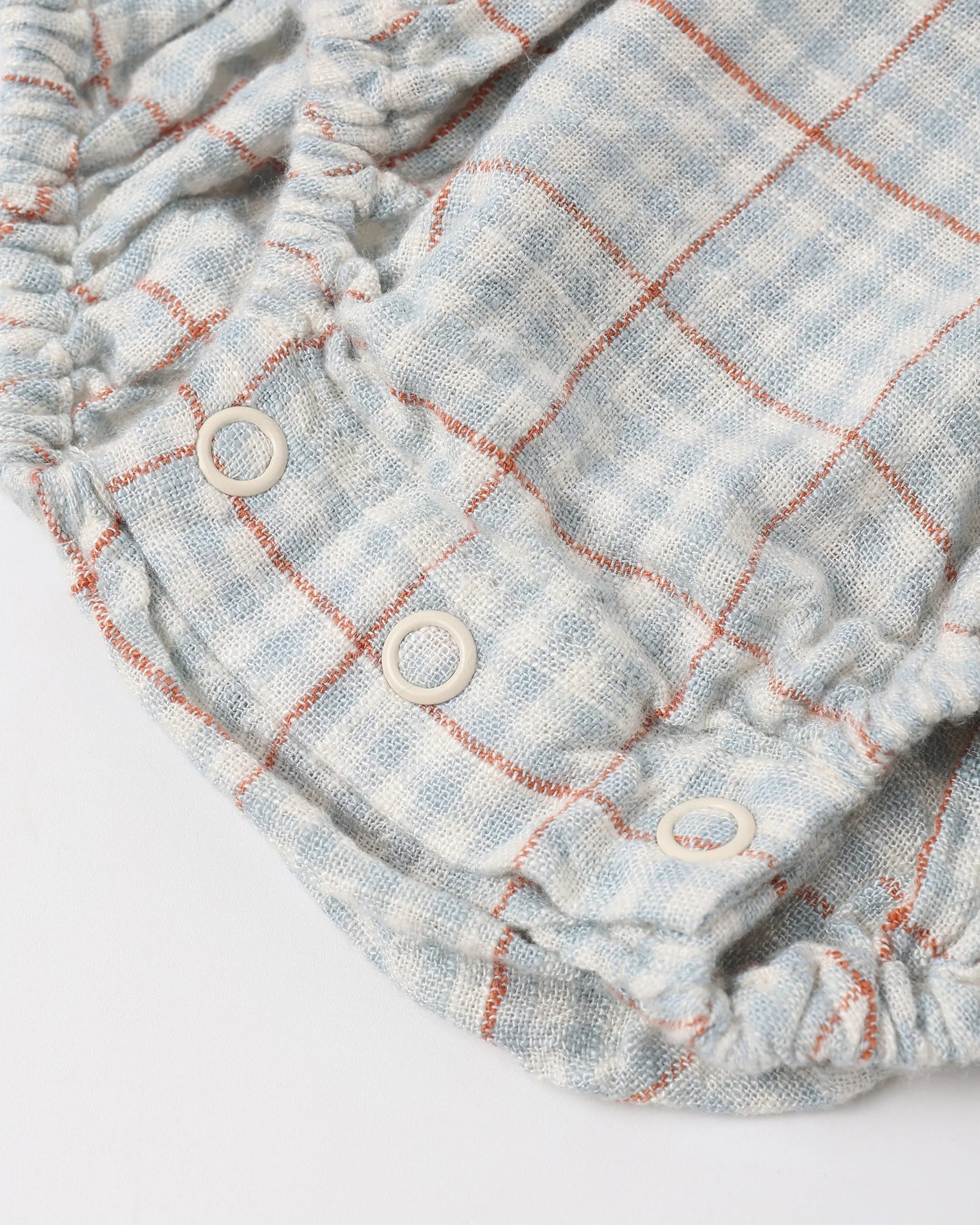 Kalea Romper | Light Blue Plaid