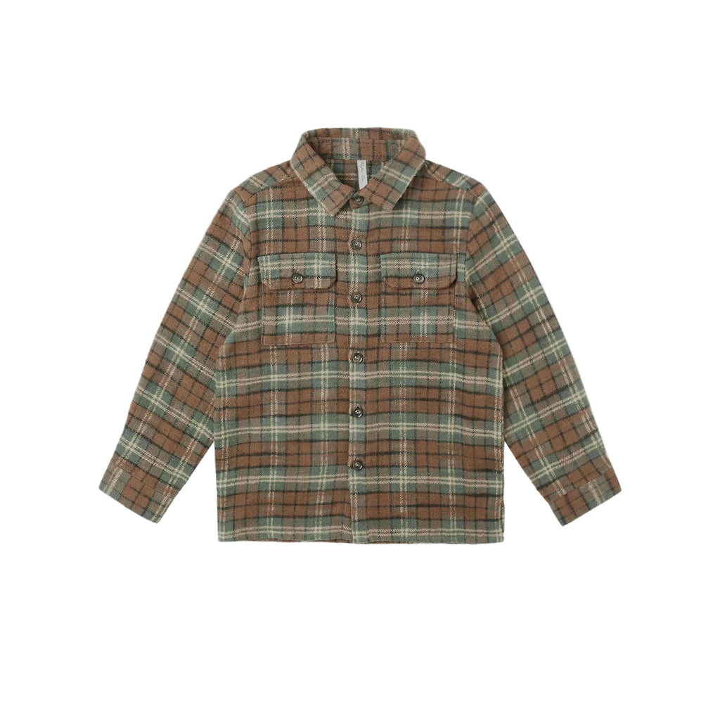 Pocketed Flannel Shirt l Holiday Plaid