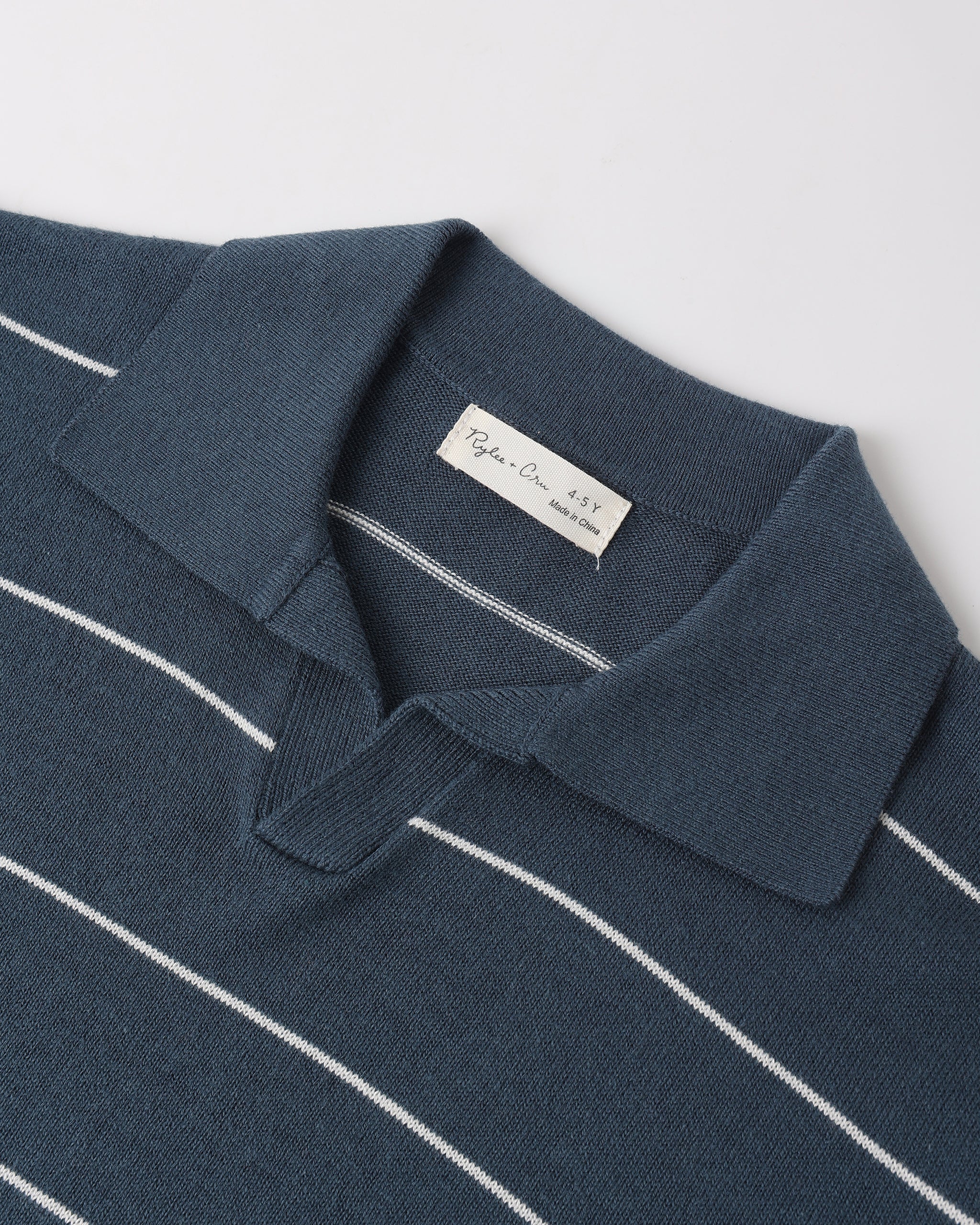 Chandler Knit Polo | Navy Stripe