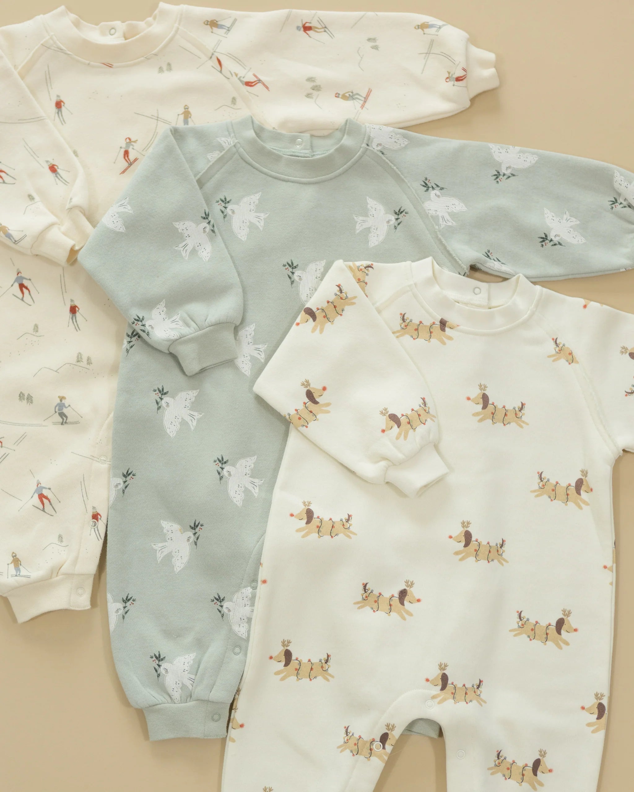 Raglan Jumpsuit l Christmas Dogs