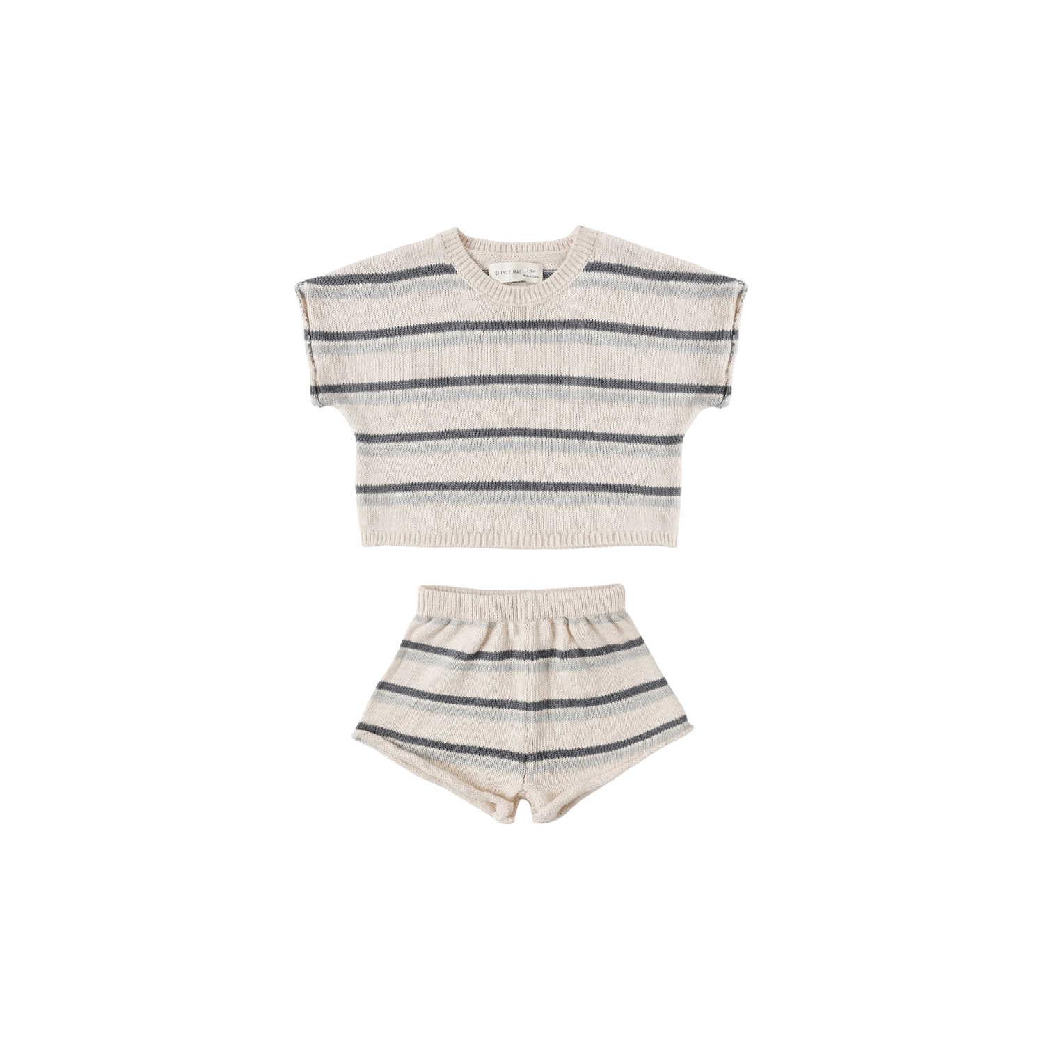 Relaxed Summer Knit Set | Ocean Stripe