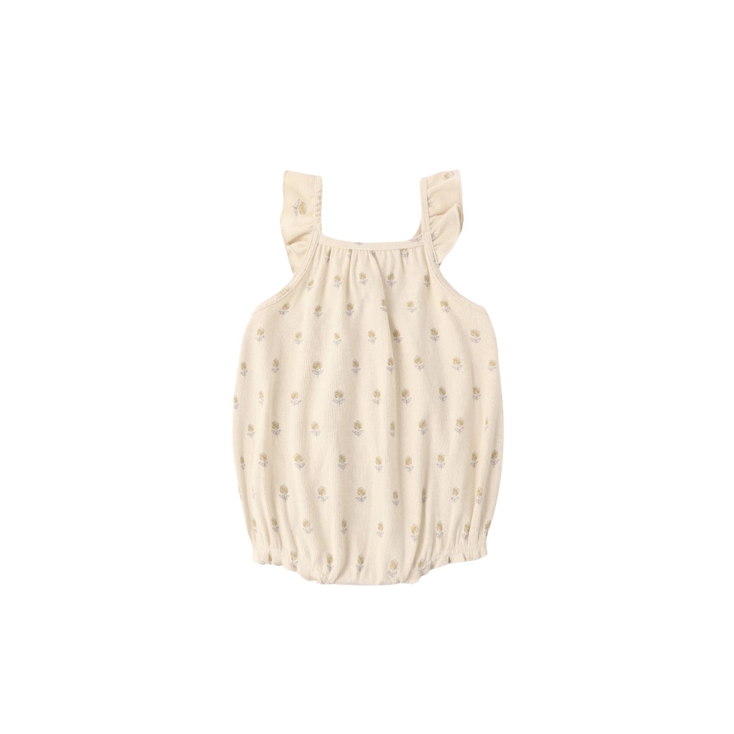 Ribbed Ruffle Romper | Buttercup